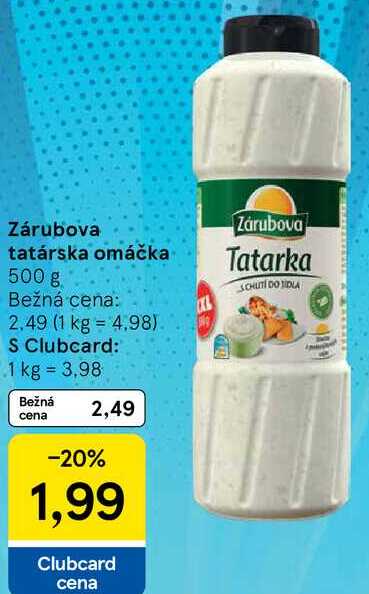 Zárubova tatárska omáčka, 500 g 