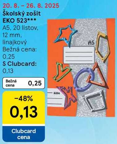 Školský zošit EKO 523