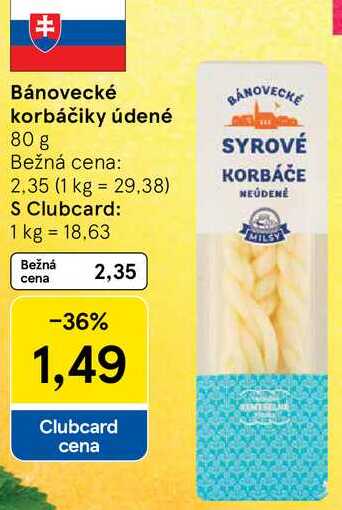 Bánovecké korbáčiky údené, 80 g  