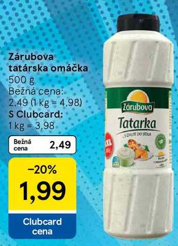 Zárubova tatárska omáčka, 500 g 