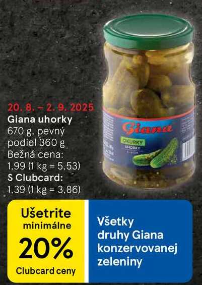 Giana uhorky, 670 g