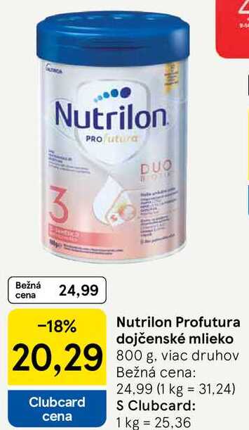 Nutrilon Profutura dojčenské mlieko, 800 g
