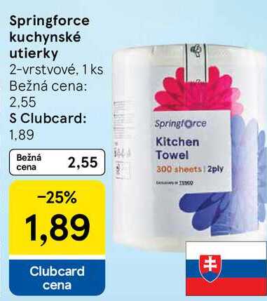 Springforce kuchynské utierky, 1 ks 