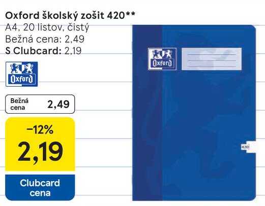 Oxford školský zošit 420