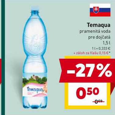 Temaqua pramenitá voda pre dojčatá 1,5l