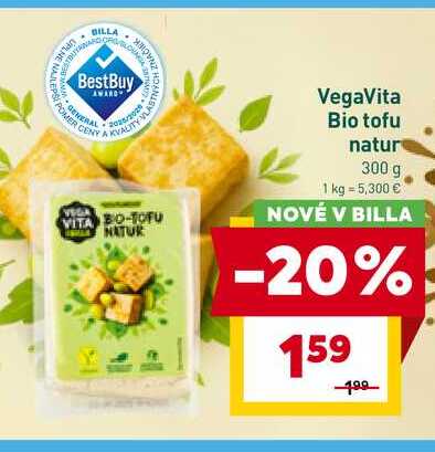 VegaVita Bio tofu natur 300 g