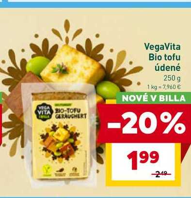 VegaVita Bio tofu údené 250 g 