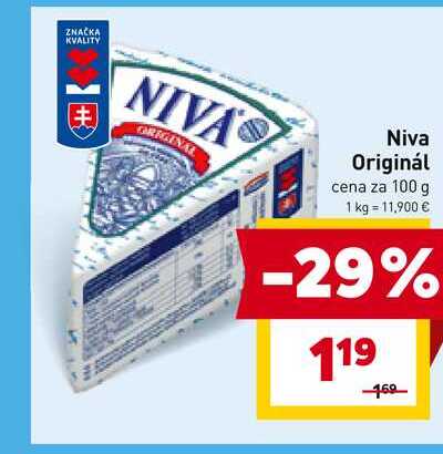Niva Originál cena za 100 g 
