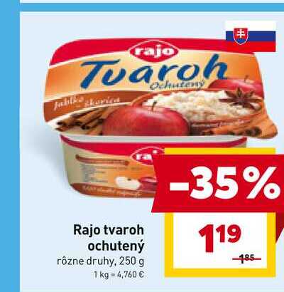 Rajo Tvaroh 250 g ochutený