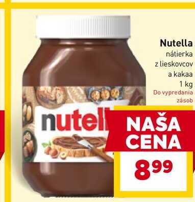 Nutella nátierka z lieskovcov a kakaa 1 kg 