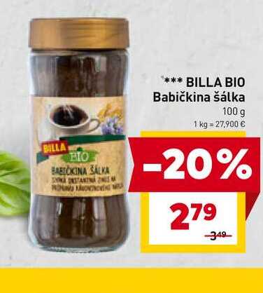 BILLA BIO Babičkina šálka 100 g