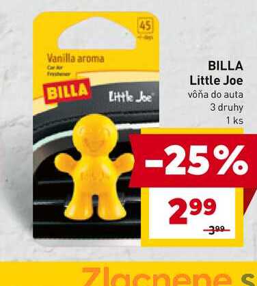 BILLA Little Joe vôňa do auta 3 druhy 1 ks 
