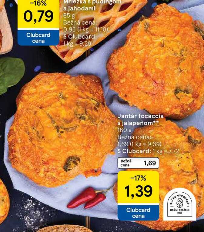 Jantár focaccia s jalapeñom, 180 g 