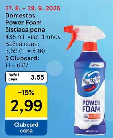 Domestos Power Foam čistiaca pena, 435 ml