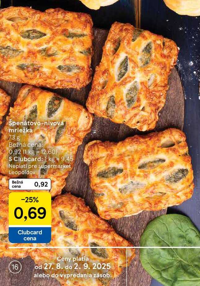 Spenátovo-nivová mriežka, 73 g 