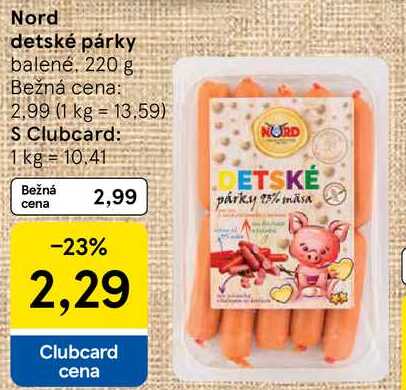 Nord detské párky, 220 g