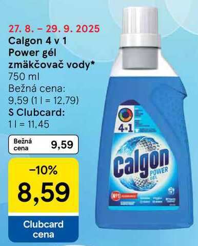 Calgon 4 v 1 Power gél zmäkčovač vody, 750 ml  