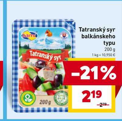 Tatranský syr balkánskeho typu 200 g 