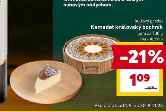 Kamadet kráľovský bochník cena za 100 g 