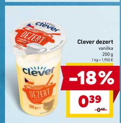 Clever dezert vanilka 200 g 