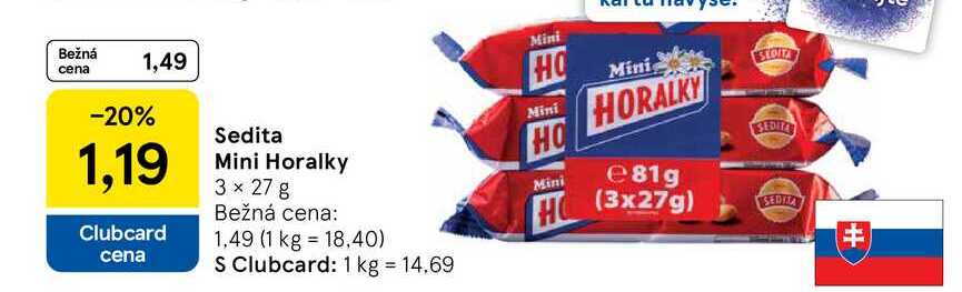 Sedita Mini Horalky 3 x 27 g 