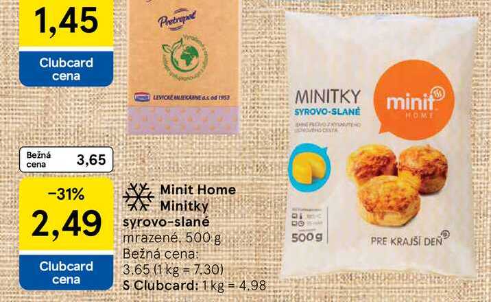 Minit Home Minitky syrovo-slané mrazené, 500 g 