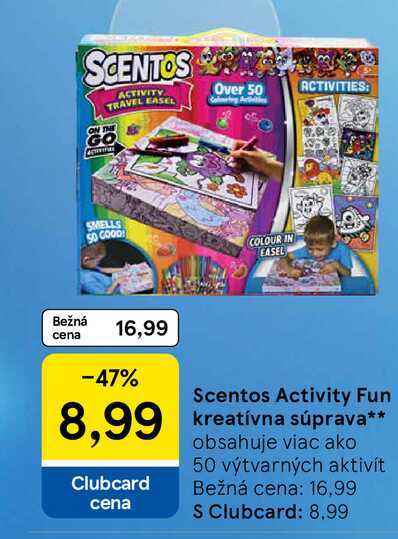 Scentos Activity Fun kreatívna súprava obsahuje viac ako 50 výtvarných aktivít