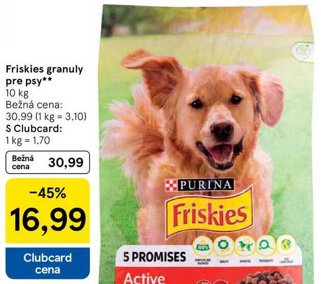 Friskies granuly pre psy, 10 kg