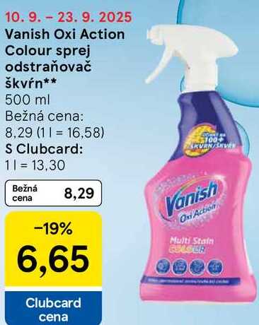 Vanish Oxi Action Colour sprej odstraňovač škvŕn, 500 ml 