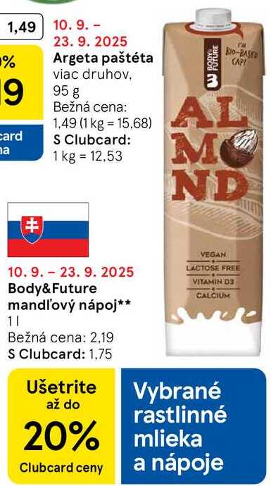 Body&Future mandľový nápoj, 1 l