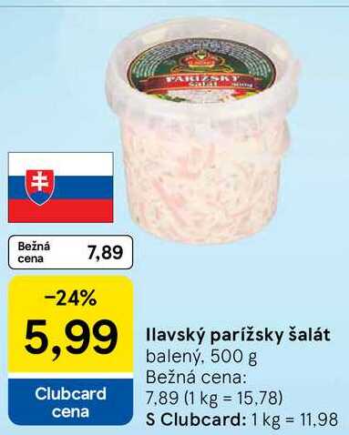 Ilavský parížsky šalát, 500 g 