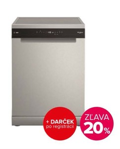 Umývačka riadu Whirlpool W7F HP43 X MaxiSpace nerez