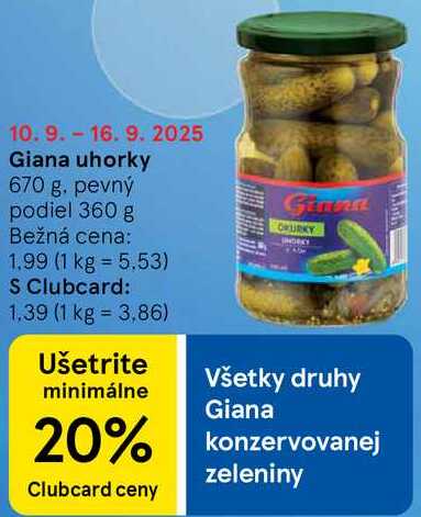 Giana uhorky, 670 g
