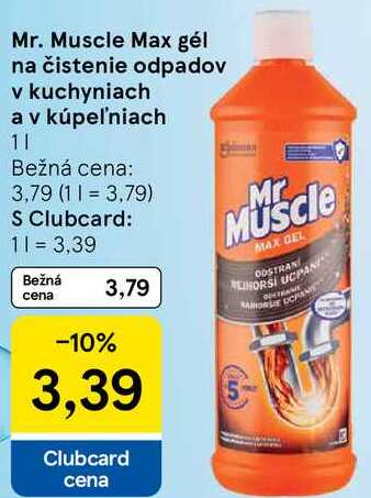 Mr. Muscle Max gél na čistenie odpadov v kuchyniach a v kúpeľniach, 1 l