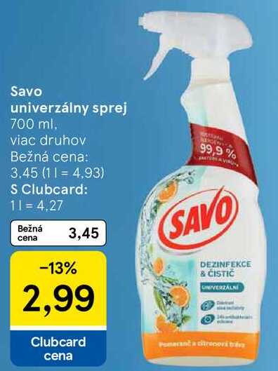 Savo univerzálny sprej, 700 ml