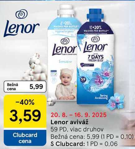 Lenor aviváž, 59 PD