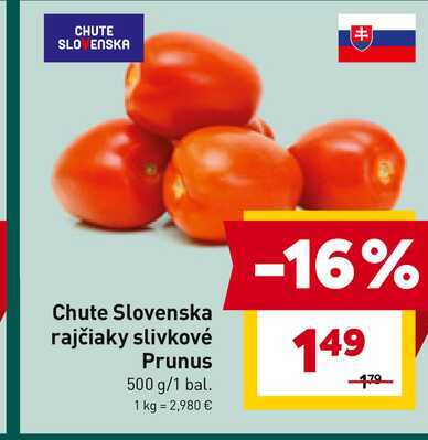 Chute Slovenska rajčiaky slivkové Prunus 500 g/1 bal. 