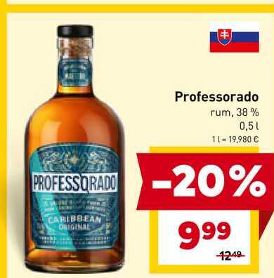 Professorado rum, 38% 0,5l
