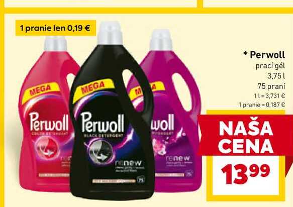 Perwoll prací gél 3,75l 75 praní 