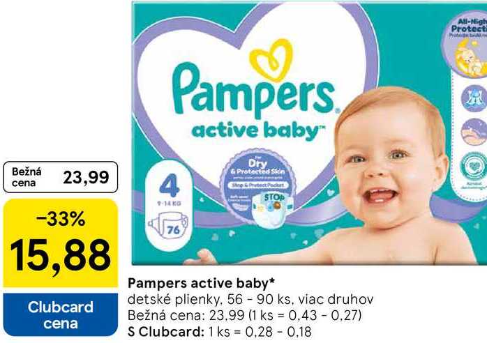 Pampers active baby, 56-90 ks