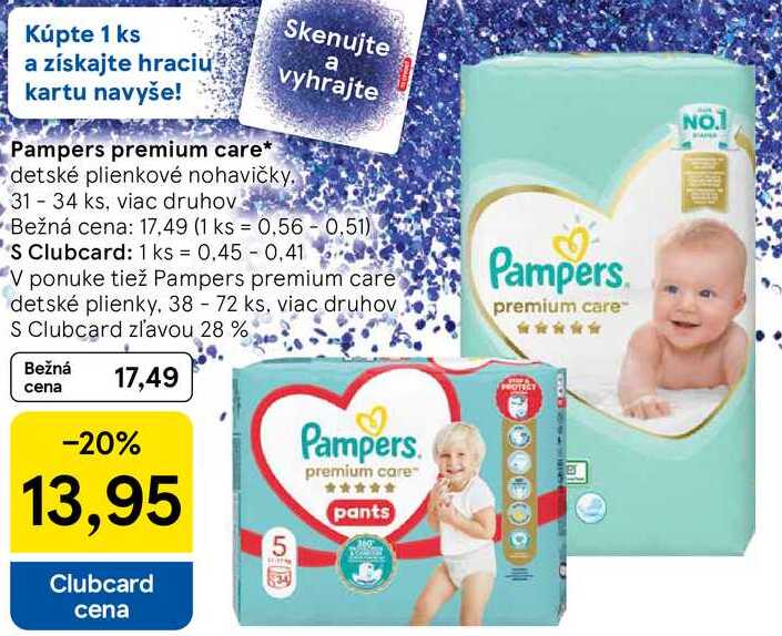 Pampers premium care, 31-34 ks