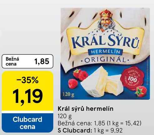 Král sýrů hermelín, 120 g