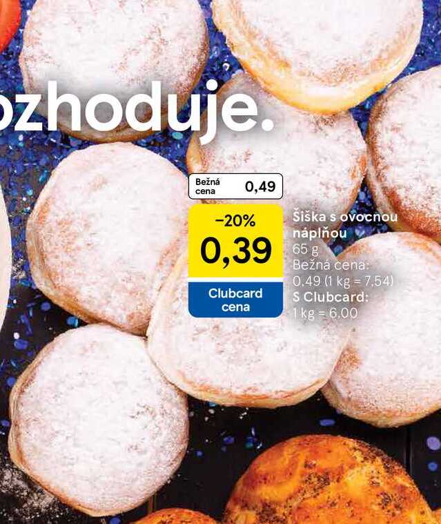 Šiška s ovocnou náplňou, 65 g