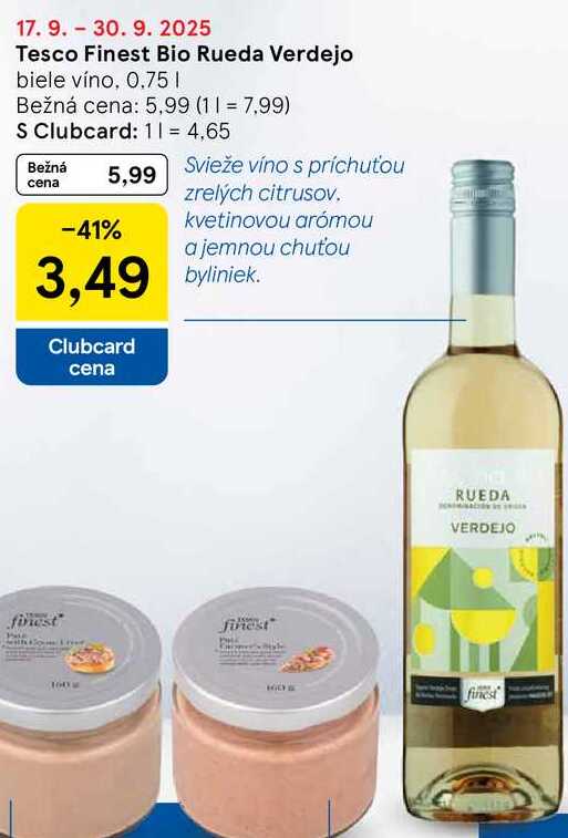 Tesco Finest Bio Rueda Verdejo,0 ,75 l