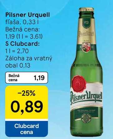 Pilsner Urquell, 0,33 l