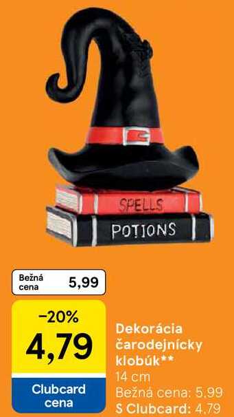 Dekorácia čarodejnícky klobúk