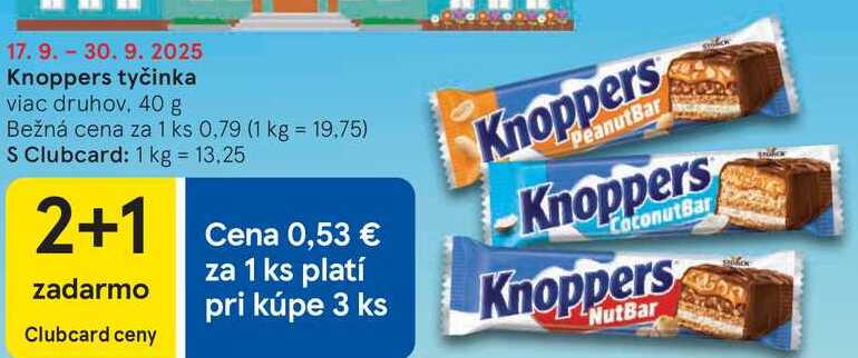 Knoppers tyčinka, 40 g