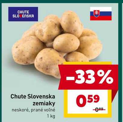 Chute Slovenska zemiaky neskoré, prané voľné 1 kg 