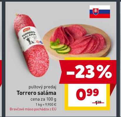 Torrero saláma cena za 100 g 