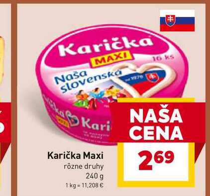 Karička Maxi rôzne druhy 240 g 